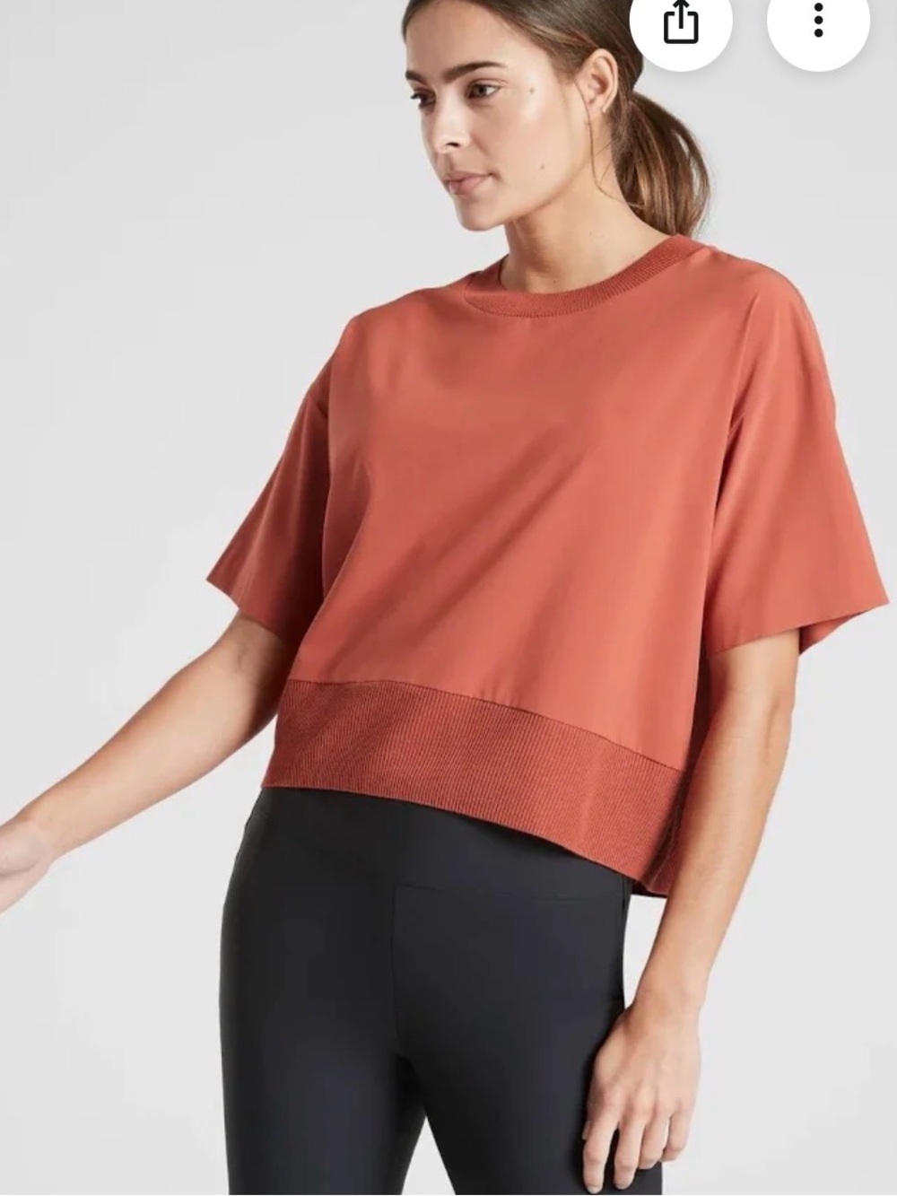 Athleta zephyr cropped women’s tee